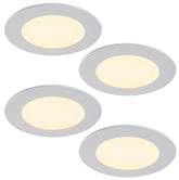 Liteline SLIMLED Classic Series SLM4-30-WH-4 Recessed Downlight, 9 W, 100 to 135 V, LED Lamp, White